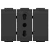 4 BOX PRESA CORRENTE 10/16A E 2 BITAPPO PER LIVINGLIGHT COLORE ANTRACITE 4B.L.BT [18131000]