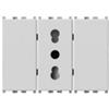 4 BOX PRESA CORRENTE 10/16A E 2 BITAPPO PER VIMAR PLANA BIANCA 4B.V14.BT [09021000]