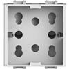 4 BOX PRESA SIDE BIPASSO E SCHUKO COMPATIBILE VIMAR ARKE BIANCO 4B.V19B.H21 [12021000]