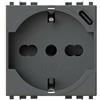 4 BOX PRESA SCHUKO P40 CON USB 3.0A CON CONNETTORE TIPO C PER VIMAR ARKE METAL 4B.V19M.P40.USB [13021000]