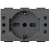 4 BOX Presa 4Box P503 presa schuko e due prese 10A Bticino LivingNow nero - 4BP503.KG [24131000]