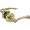 Amig - Maniglia di passaggio con scrocco per porte | Maniglia ideale per porte in legno | Zamak | Ottone Verniciato | Scrocco di ingresso da 55 mm