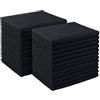 AIDEA Mirofiber - 24 panni in microfibra ultra assorbenti, 30 x 40 cm, panno multiuso per auto, morbido, senza pelucchi, senza striature, per casa, cucina, auto, colore: nero