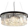 AHXIAOZN Lampadario di Cristallo Moderno, Lusso Lampadario Cristallo Soffitto, Rotondo di Plafoniera per la sala da pranzo, cucina, soggiorno, camera da letto, corridoio, caffè, bar