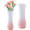 Minging Vaso Fiori Bianco Ceramica, Minging Vaso Fiori in Stile Minimalista Vaso da Interno Vaso da Tavolo in Ceramica per Erba di Pampa Fiori Secchi e Freschi Vaso in Ceramica Moderno (rosa)