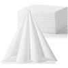 LEKOCH Tovagliolo Dinner Feel in lino con asciugamano monouso Decorativo| Asciugamani di carta per matrimoni Ristorante Feste in cucina | 40 cm x 40 cm Confezione da 50 pezzi（Bianco）