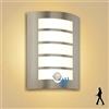 Wondlumi Applique da Esterno/Interno LED con Sensore di Movimento E27,Luce Caldo 12W 1200lm,Lampada da Parete Esterno IP44 Moderno Acciaio Inox ABS per Scala,Corridoio,Balcone,Villa bagno