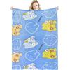 LDDYKZY Coperta Stampata a Coniglio 100 * 150cm Coperta di Pile Corallo Coperta Blu del Coniglio Coperta Leggera del Cartone Animato di Flanella Coperta della Camera da Letto dei Bambini