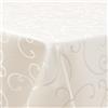 Homaxy Tovaglia lavabile, rettangolare, 80 x 80 cm, in poliestere, jacquard, decorazione da tavolo, antimacchia, facile da pulire, beige