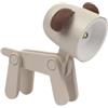 Dudùu Mini lampada da Tavolo Pieghevole a LED, Luce Calda, Tascabile, per Lettura, Comodino o Scrivania, forma di cane (Beige)