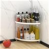 Ncheli Bilayer mensola angolare portaspezie,Portaspezie salvaspazio,Mobile da bagno ripiani,Scaffale angolare Per l'uso in cucina, in bagno, sotto il lavello