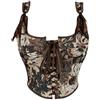 GMDNS Bustini E Corsetti Da Donna Corsetto Vintage Top Sexy Floreale Corsetto Bustier Canottiera Con Lacci Canottiera Da Donna Outfit M