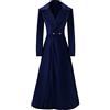 Cocila Abiti Lunghi con Spalline Abiti Due Pezzi Eleganti Donna Abito Cerimonia Verde Corto Swing Vestito Elegante Abito Donna Largo Pancia Abiti Mare Donna Curvy (Blue, S)
