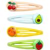 GRUSS & CO Set di fermagli per capelli con motivo frutta | Set regalo con 4 fermagli per capelli | Regalo di compleanno per bambini, sacchetto della scuola, ragazza | 70108