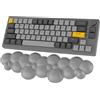 ZIYOU LANG Poggiapolsi per Tastiera Cloud, Poggiapolsi TKL in Memory Foam, Base in Gomma Antiscivolo per Tastiera 60%, 75%, 100%, Sollievo dal Dolore al Polso e dattilografia, 15,2 Pollici-Grigio