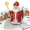 papercrush® Biglietto pop-up di San Nicola - 3D Biglietto divertente per bambini (figlia, figlio, nipoti), biglietto regalo di Babbo Natale fatto a mano con busta, Biglietto di auguri per Epifania