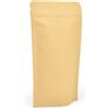 EVG Evergreen Goods 100 Sacchetti Carta Kraft Richiudibili per Alimenti (110 x 185 x 45 mm) | Buste Stand-Up Doypack Foderate in Lamina con Chiusura Zip e Strappo | per Caffè, Tè, Snack, Spezie