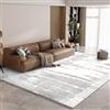 Vamcheer Tappeto Salotto Moderno Astratto, 200×300 cm Tappeto a Pelo Corto Super Morbido, Spugna Addensata, Antiscivolo, Ideale per Soggiorno e Camera da Letto, Grigio