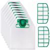 Gudotra 12 Sacchetti Folletto VK200 Compatibile per Folletto VK200 FP200 VK220 VK220S + 2 Filtri Motore