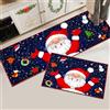 Hoimlm Tappeto da cucina natalizio, antiscivolo, lavabile, per corridoio, soggiorno, bagno, cucina, set decorazione natalizia (40 x 120 cm+40 x 60 cm, Natale G)