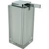 GEDY Auckland Dosasapone Bagno Argento, Misure e Peso: 16,2X7X11,3 CM & 0,415 kg, Dispenser Sapone Bagno in Resina Trasparente di Alta qualità, Design R&S Gedy, Fatto a Mano, 2 Anni di Garanzia