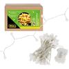 Idena 30523 - Catena luminosa a sfere LED con 100 LED in bianco caldo, per uso esterno e interno, lunghezza circa 10,2 m, funzione timer di 6 ore, 8 funzioni luminose, funzionamento a batteria