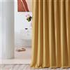 ROOM99 Tenda con nastro arricciato, Laurel, 140 x 250 cm, larghezza x altezza, oscurante, per soggiorno, camera da letto, per sistema di tendine, senape, 1 pezzo