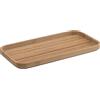 Gedy Melbourne Vassoio Porta Oggetti per Bagno, Misure e Peso: 2X29,7X15 CM & 0,22 kg, Vassoio Decorativo in resine e bambù, Finiture Bianco e bambù, Design R&S, 2 Anni di Garanzia