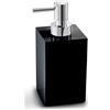 GEDY G-Bangkok Dosasapone Bagno Nero, Misure e Peso: 17,2X7,3X8,4 CM & 0,54 kg, capacità 250 ml, Dispenser Sapone Bagno in Resina e Sabbia, Design R&S Gedy, 2 Anni di Garanzia