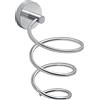 Gedy Osaka, Porta asciugacapelli Cromato, Misure 17 x 9,5 x 12,5 CM, Porta phon Realizzato in Cromall®, Acciaio Inox e contenitori in Vetro Satinato, 10 Anni di Garanzia, Design R&S
