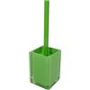 GEDY Auckland Scopino WC Verde Acido, Misure e Peso: 37,5X9,8X9,8 CM & 0,855 kg, Realizzato in Resina Trasparente di Alta qualità, Scopino per WC Design di R&S Gedy, Fatto a Mano, 2 Anni di Garanzia