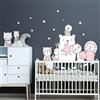 Ambiance Sticker Adesivi murali per bambini - Decorazione cameretta bambino - Adesivo da parete per cameretta bambini - Adesivo da parete con animali custodi delle stelle - H90 x L60 cm