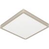 Eglo Fueva 6 Plafoniera a LED, quadrata, lampada da soffitto in metallo | colore argento e plastica bianca, luce bianca calda e fredda, 29 x 29 cm