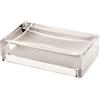 GEDY Auckland Porta saponetta, Misure e Peso: 3X11X7 CM & 0,15 kg, Porta Sapone Solido in Resina Trasparente di Alta qualità, Finitura Tortora Chiaro, Design R&S Gedy, Fatto a Mano, 2 Anni Garanzia