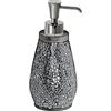 GEDY G-Myosotis, Dispenser Sapone Grigio, Dosatore Sapone Bagno Realizzato in Ceramica e Vetro, Garanzia 2 Anni, Misure 19X8,5X8,5 CM e Peso 0,458 kg, Design R&S Gedy