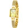 BERNY Orologio da donna in oro delicato al quarzo orologio da polso rettangolare mini orologio da polso piccolo alla moda impermeabile 3ATM tutto in acciaio inossidabile cinturino staccabile, Oro,