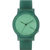 KOMONO Mono Glow Orologio automatico da donna con cinturino in silicone, blu-verde, cinghia