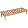 Marcapiuma - Rete a Doghe Fissa Singola 80x190 alta 35 cm modello EASY in Legno di Faggio Naturale resinato e Multistrato + 4 Piedi Legno di Faggio Ortopedica Made in Italy