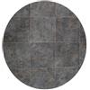 Tadi & Imperio1979 Tappeto rotondo in vinile Tadi & Impero - imitazione metallo arrugginito grigio - design industriale ed elegante per decorazione d'interni - diametro 133 cm