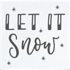 May and Berry Timbro in legno - Let it Snow, 45 x 45 mm