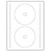 UNIVERS GRAPHIQUE UniversGraphique,200 Etichette Adesive per CD - DVD, Diametro 117 mm + Foro 17 mm, 2 Adesivi per Foglio, Modello di Aiuto al Posizionamento Incluso, Ref UGCD1