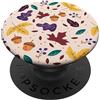 Hello fall, orange brown leaf, and a cup Ciao autunno, foglia marrone arancione e una tazza di caffè, ghianda PopSockets PopGrip Adesivo