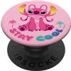 Disney Lilo & Stitch Cute Happy Agel Stay Cool Logo PopSockets PopGrip Intercambiabile