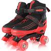 MGYZM Pattini a rotelle per bambini bambina, ragazze e ragazzi, rollerblade per uso interno ed esterno (Black purple, S (28-32 EU))