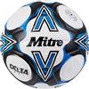 Mitre Delta Pallone da calcio, resistente, ottima precisione e consistenza, bianco/nero/rosso bib, 4