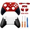 Hzxkqmil Set di Guscio di Ricambio per Xbox Elite Controller Series 2 - Core Rosso, Custodia Anteriore Coperchio Posteriore + Pulsante di Attivazione LB RB LT RT Paracolpi Anello Joystick Accessori