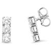 ALFIERI & ST. JOHN Orecchini trilogy Alfieri & St John in oro bianco con diamanti ct 0,56 colore g purezza si1
