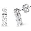ALFIERI & ST. JOHN Orecchini trilogy Alfieri & St John in oro bianco con diamanti ct 1,35 colore g purezza si1