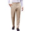 Runcati Pantaloni chino da uomo, tinta unita, classici, per lavoro e tempo libero, cachi, XL