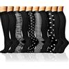 Woplagyreat 10 Paia Calze Compressione Graduata Uomo Calzini Gambaletti Donna Running Elastiche Accessori Socks Compressport Calza Compressive Compression Ferroso Calzettoni